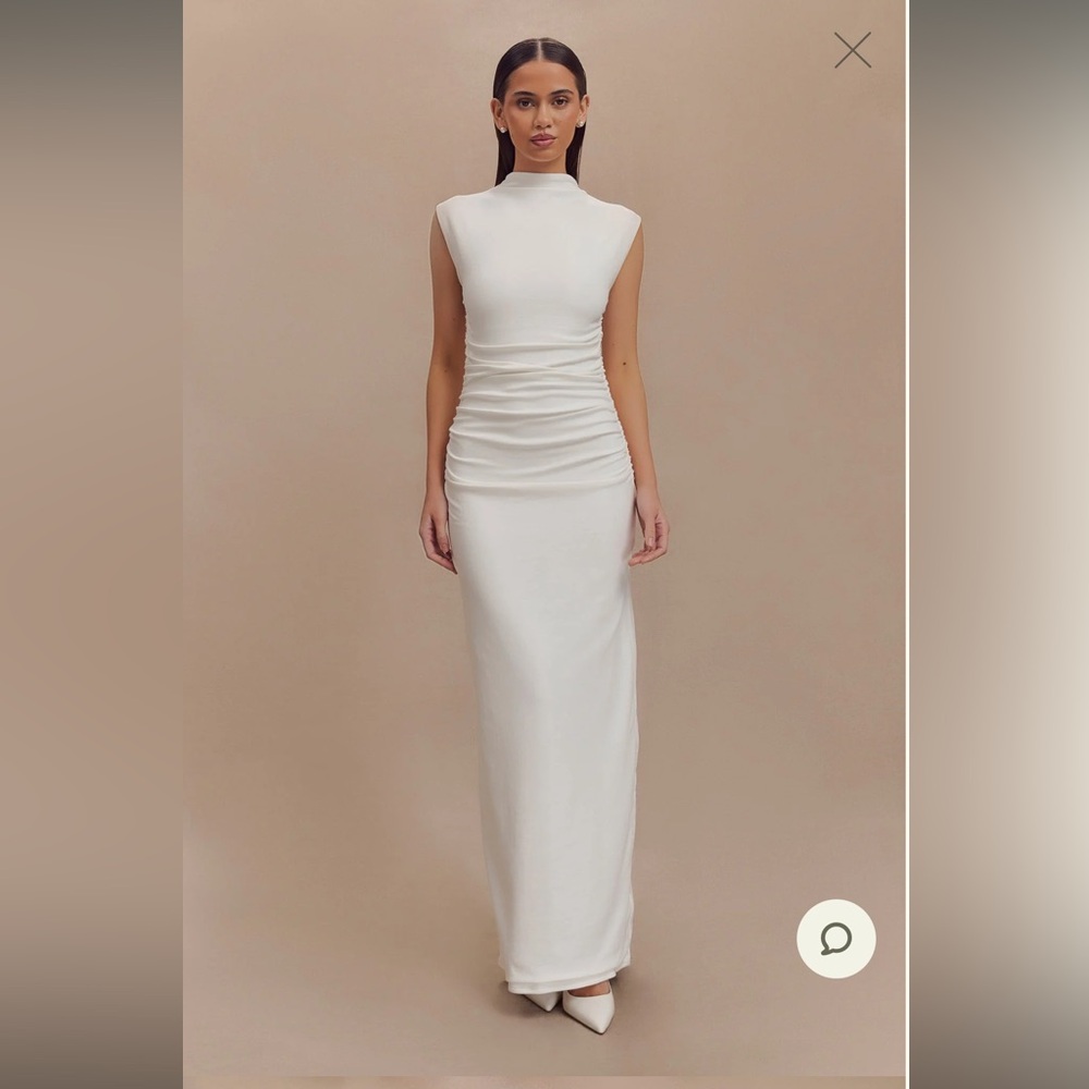 Elliot High Neck Sleeveless Maxi Dress - White